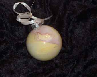 Hand painted glass ornament B29