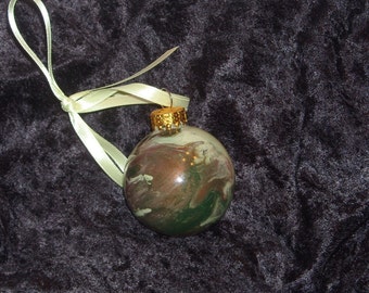 Hand painted glass ornament S15