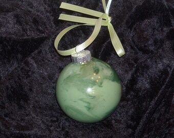 Hand painted glass ornament B34