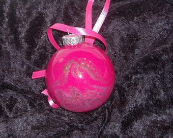 Hand painted glass ornament B25 - Save 15% with coupon code NEEDAGIFT