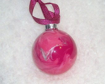 Hand painted glass ornament B12