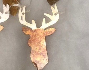 Metal Reindeer Christmas Ornament