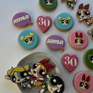 PowerPuff Girls Custom Cookies - Kekse für Geburtstag, Feier, Themen