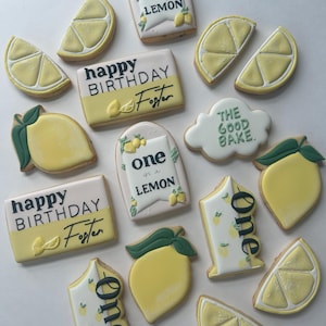 Lemon Theme, Baby Shower Custom Cookies/Sugar Cookies - Birthdays/Celebration/Gifting