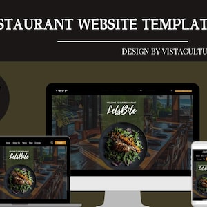 Szablon strony internetowej dla restauracji i kawiarni | Strony docelowe Canva | Projekt strony internetowej dla firm gastronomicznych (wersja cyfrowa do pobrania)