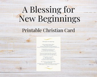 New Year Christian Prayer Card | Printable 5x7 Folding Card (PDF)