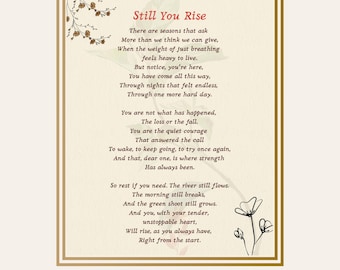 Custom Poem Personalized Gift | Original Poetry for Encouragement, Birthday, Memorial | Digital PDF Keepsake Written Just for You