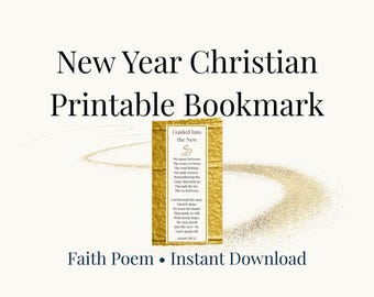 Guided Into the New - A New Year Christian Bookmark Printable – | Faith Poem