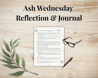 Ash Wednesday Guide and Heart Audit Printable Christian Lent Devotional and Prayer Journal PDF