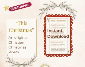 Christian Christmas Poem Printable • Scripture Holiday Wall Art (Digital Download)