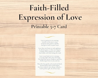 Christian Love Card Printable – Faith-Based Encouragement for Family, Friends & Valentine’s Day