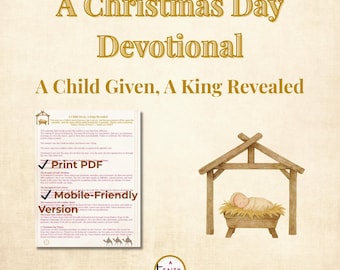 Christmas Day Devotional Printable • Christian Christmas PDF • Scripture Reflection & Prayer