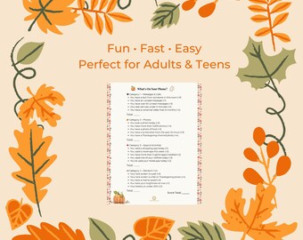 Thanksgiving 'What's On Your Phone' Game | Fun Holiday Party (Instant Download)