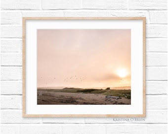 PRINT ONLY Beautiful Lincolnville Beach Maine print by Leonard Weber Free Shipping