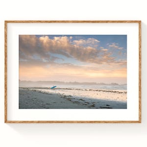 Surfer&#39;s Retreat, Higgins Beach Scarborough Maine, Maine Beach Photography, Surfing, Sunset, Beach, Nautical Wall Art, by Kristina O&#39;Brien