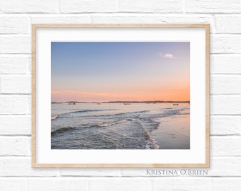 Goose Rocks Beach Harbor Boats - Kennebunkport - Maine Photography - Coastal - Sunset - Wall Art - Nautical Print by Kristina O'Brien