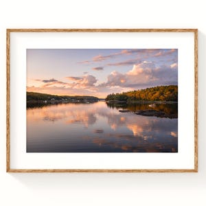 Nature&#39;s Mirror, Boothbay Maine, Maine Photography , Trevett, Coastal, Sunset, Reflection, Wall Art, Nautical Print by Kristina O&#39;Brien