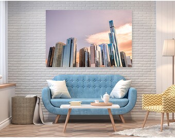 Chicago Photography - Downtown Chicago - Chicago Skyline - Pastel Chicago - Wall Art - Buildings - City Photography by Kristina O'Brien
