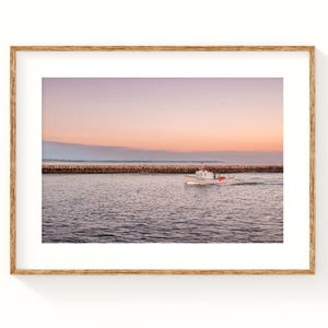 The Harbor Beckons, Wells Beach, Jetty, Maine Beach Photography, Wells Maine, Coastal Wall Art, Ocean Nautical Wall Art by Kristina O&#39;Brien