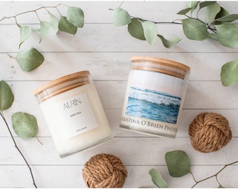 Hand Poured Scented Candle w/ Maine Photography | Home Decor | Maine Coast Photography | Home Goods Made in Maine | AURIN & Kristina O'Brien