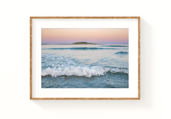 Shoreline Dreams, Goose Rocks Beach, Timber Island, Kennebunkport Maine Photography, Coastal, Sunset, Ocean Wall Art by Kristina O'Brien