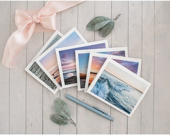 Maine Notecards - Maine - Stationery - Gift Set - Nautical - Photo Cards - Set of 6 Coastal Fine Art Notecards by Kristina O'Brien