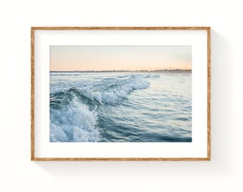 Seaside Serenity, Pine Point Beach Scarborough Maine, Ocean Wave Coastal Photograph and Wall Art