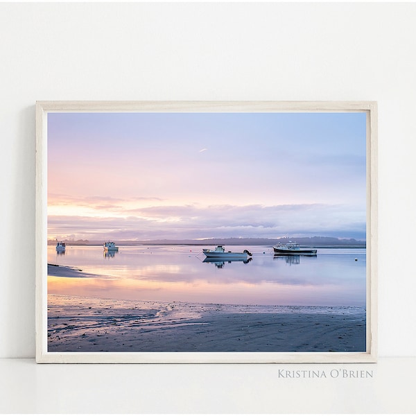 Pine Point Scarborough Maine - Beach Photography - Nautical - Sunset - Coastal - Landscape Photography and Notecard by Kristina O'Brien