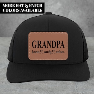 Grandpa Gift With Kids Names, Custom Grandpa Trucker Hat, Grandpa Gift From Kids, Grandpa Fathers Day Hat Gift, Grandpa Mesh Hat, TBX90