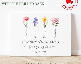 Printable Grandma's Garden Gift, Present for Grandma, Grandams Garden, Handprint Craft for Grandma, Handprint Keepsake for Grandma Gift