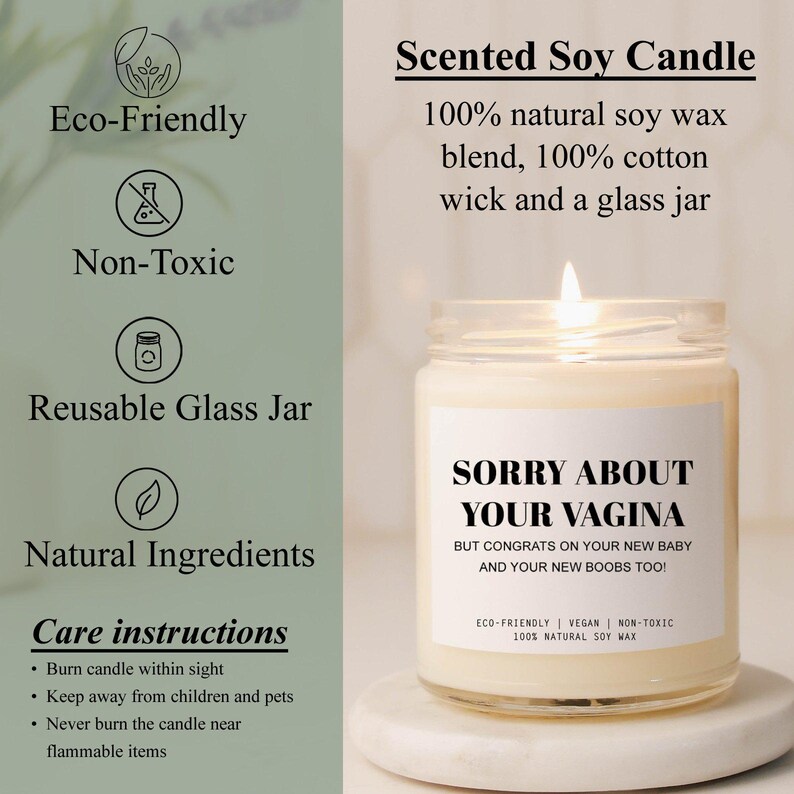 New Mom Candle, New Mom Gift, First Time Mother Candle Gift, First Time Mom Gift, New Mom Push Present, New Mom Soy Candle, BFWF2 bild 4