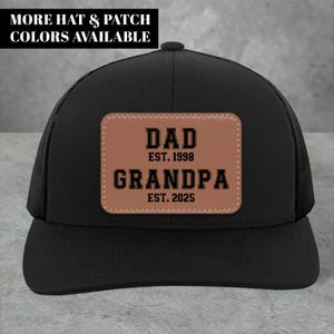Dad Grandpa Est Trucker Hat, Custom Grandpa Trucker Hat, Grandpa Est Gift, Grandpa Announcement Gift, Grandpa Adjustable Hat, SXM3