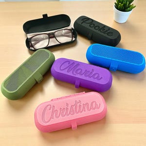 Personalized Hard Shell Glasses Case: Monogrammed Eyeglasses & Sunglasses Protection