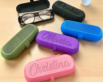 Personalized Hard Shell Glasses Case: Monogrammed Eyeglasses & Sunglasses Protection