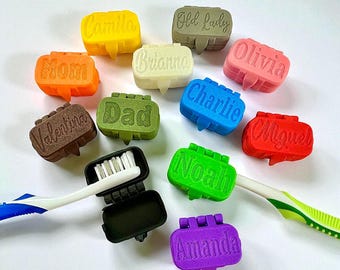 Estuche para cepillo de dientes personalizado: protector de viaje con grabado personalizado