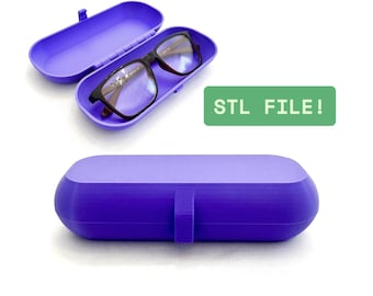 Glasses Case STL File: Hard Shell Protective Case for Eyeglasses & Sunglasses