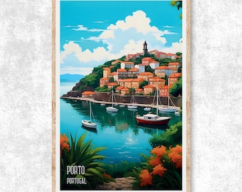 Porto Print, Portugal Wall Art, Porto Portugal Art, Architecture, Porto City Art, Wall Art, Gift for Globetrotters