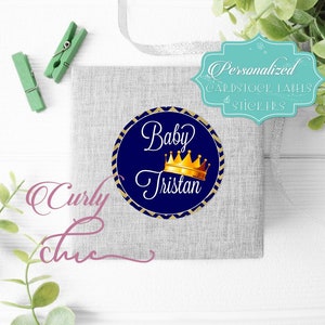 Stickers personnalisés pour baby shower - Cadeaux imprimables nouveau-né garçon - Joint d'enveloppe - Étiquettes de révélation de genre - Étiquettes en papier personnalisées pour baby shower