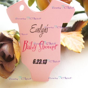 Personalized Baby Bodysuit Tag 1.50 Custom Baby Shower Labels Shower Gift Tags Birthday Cards Thank you Gift Labels image 5