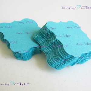 Square Bracket Tags Size 1.50" -Small Hang Cardstock Paper Labels -Party Favor Signs -Gift Wrapping -Price Tags -Business Packing