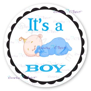 Babyshowerstickers -Aangepaste Baby Boy-labels -Gepersonaliseerde nieuwe babystickers -Gender Reveal Labels -Aangepaste digitale printables
