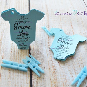 88 Personalized Baby Onesie Tag Size 2 Custom Baby Bodysuits Labels Baby Shirts die cuts Custom Paper Labels Personalized Baby tags image 3