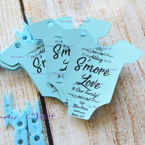 88 Personalized Baby Onesie Tag Size 2 Custom Baby Bodysuits Labels Baby Shirts die cuts Custom Paper Labels Personalized Baby tags image 4