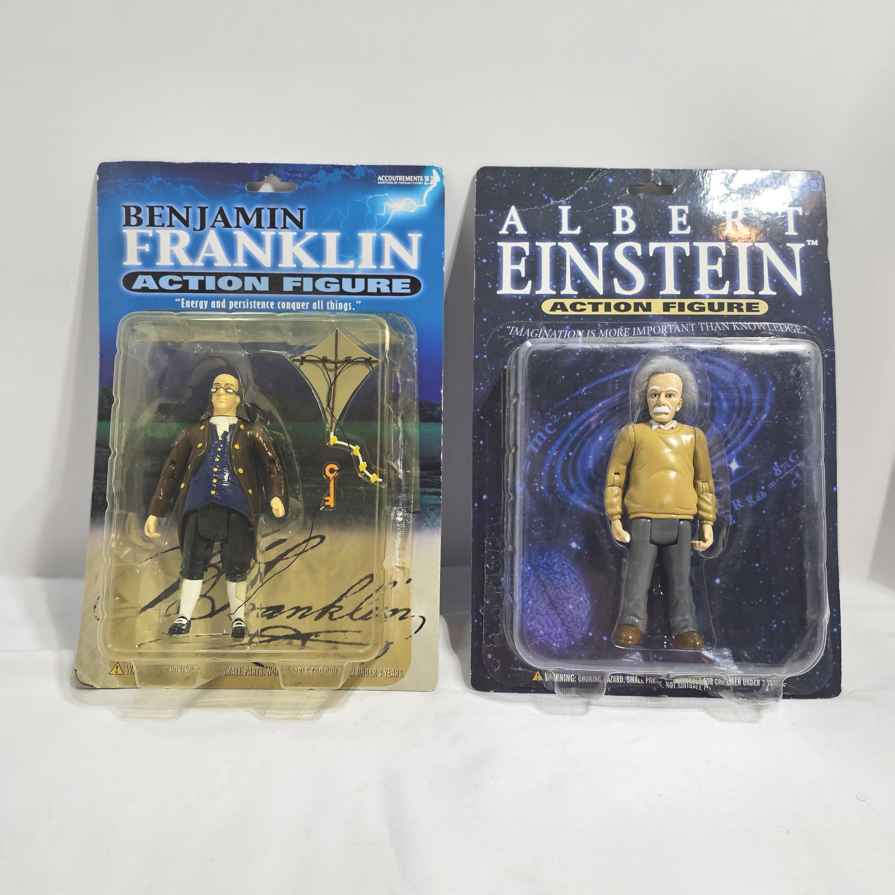 Einstein アインシュタイン GREENLINE ペア 約1.5m Benjamin Franklin & Albert Einstein Action Figures – Accoutrements
