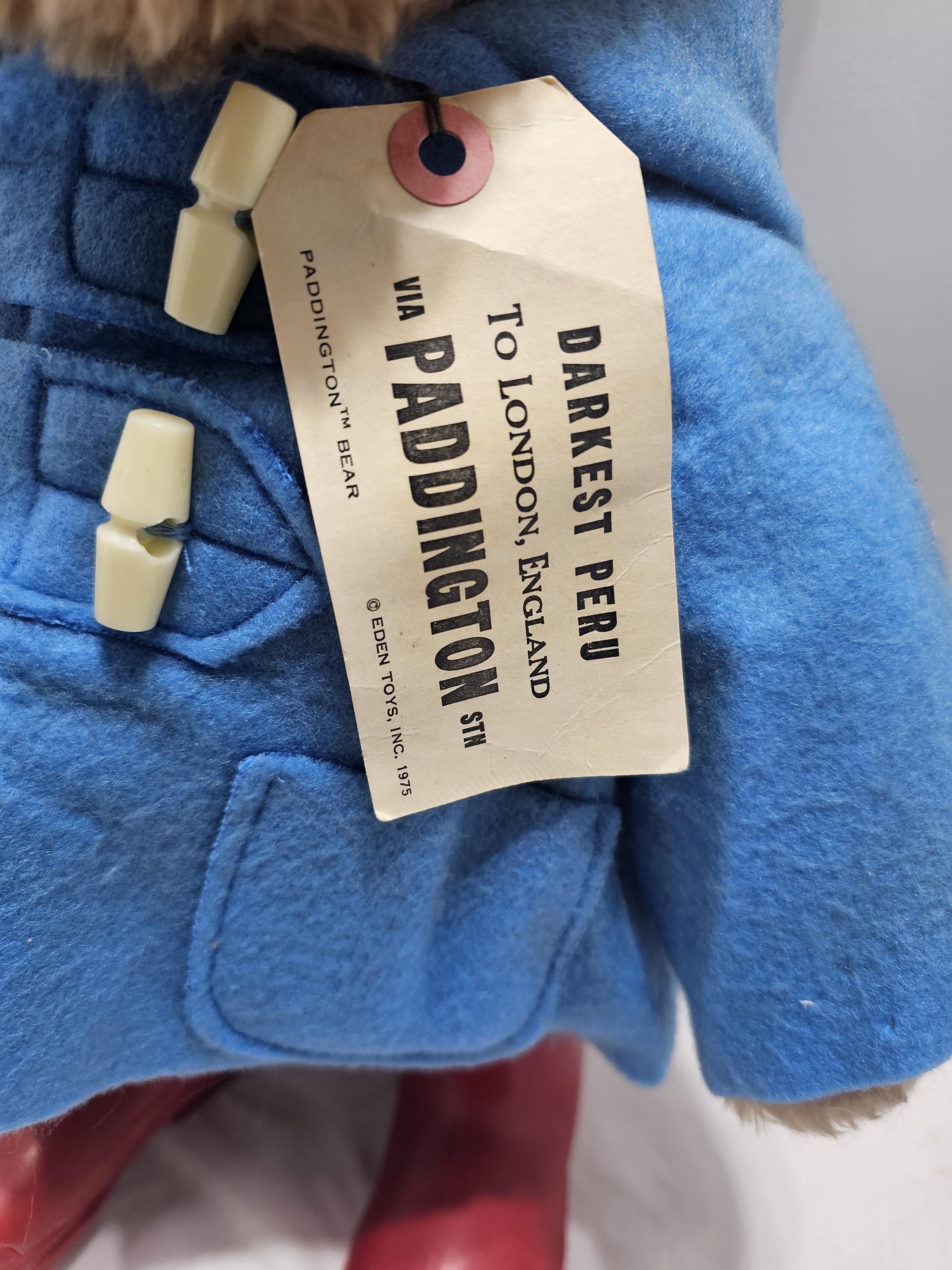 Vintage Paddington Bear Plush Doll: Eden Toys 1975, Original Tag