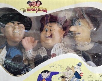 Vintage 1996 the Three Stooges Doll Set by Spumco (original Box