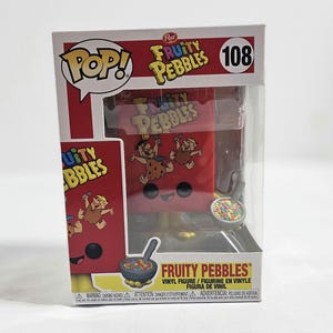 Funko Pop! Fruity Pebbles #108 – Fred Flintstone & Barney Rubble Ad Icons Cereal Box Vinyl Figure – Flintstones Collectible