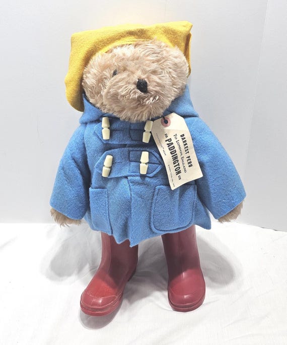 Vintage Paddington Bear Plush Doll: Eden Toys 1975, Original Tag