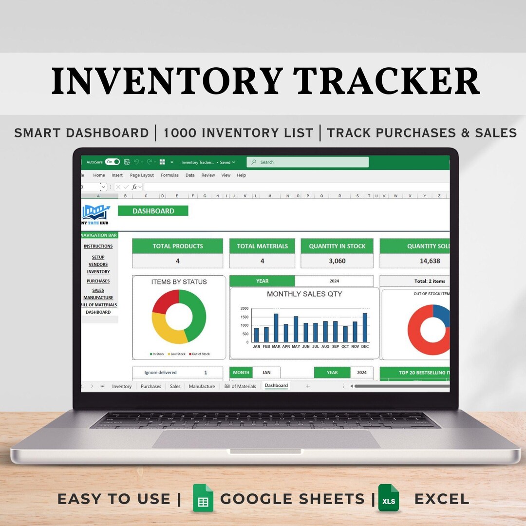 Inventory Tracker Inventory Management Google Sheets Small Business ...
