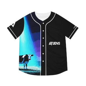 Atliens Dubstep Jersey Men's Baseball Jersey | Alien Rave Music Graphic